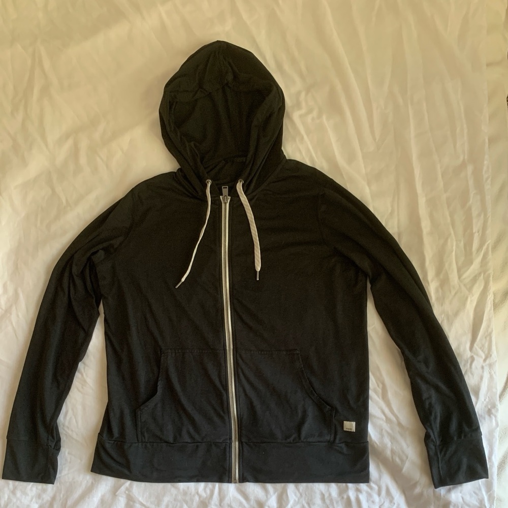 Vuori Halo Performance Full Zip Hoodie | Black | Size Large | DreamKnit™ - Picture 5 of 12